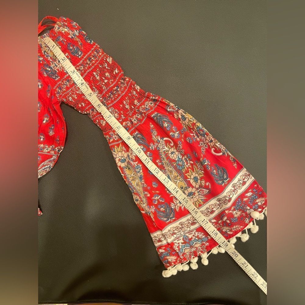 Band of Gypsies Smocked Bell Sleeve Crop Top - Picture 4 of 17